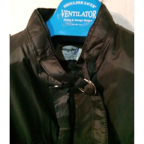 Vtg Mac Tools L Bomber Racing Jacket Windbreaker Zip Swingster Black USA NICE! - Picture 5 of 7